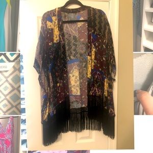 Fringed kimono